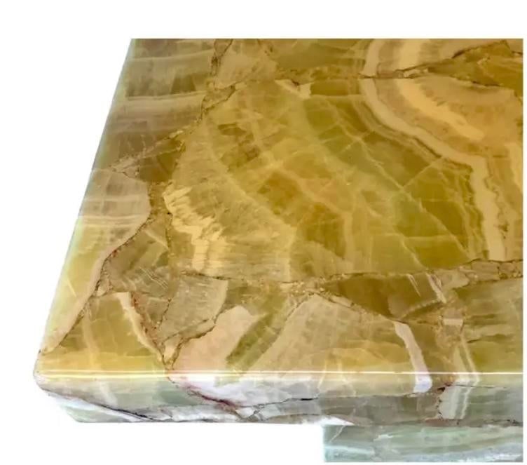 Natural Onyx and Resin Pedestal by of Mueller of Mexico - 7