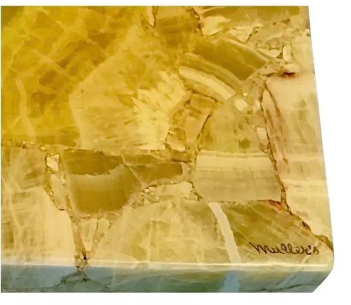 Natural Onyx and Resin Pedestal by of Mueller of Mexico - 8