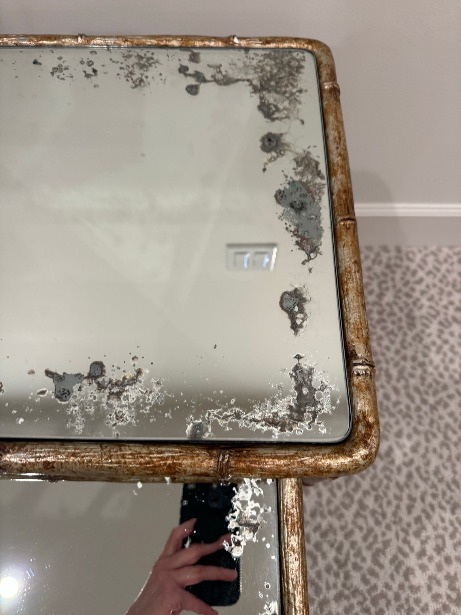 Faux Bamboo/Faux Bois Heavy Metal Nesting Tables by Century Furniture - 9