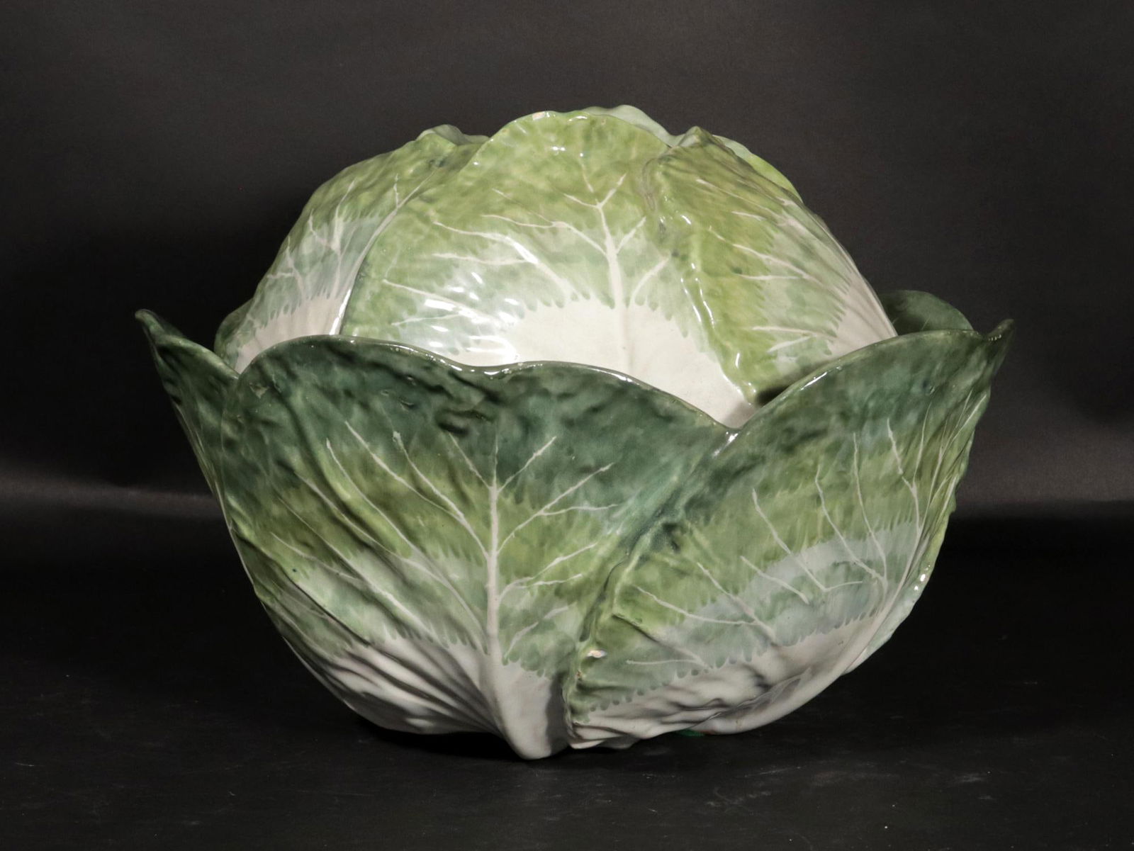 Mid 18th Century French Faience Tromp l'Oeil Strasbourg Factory Cabbage Tureen and Cover - 10
