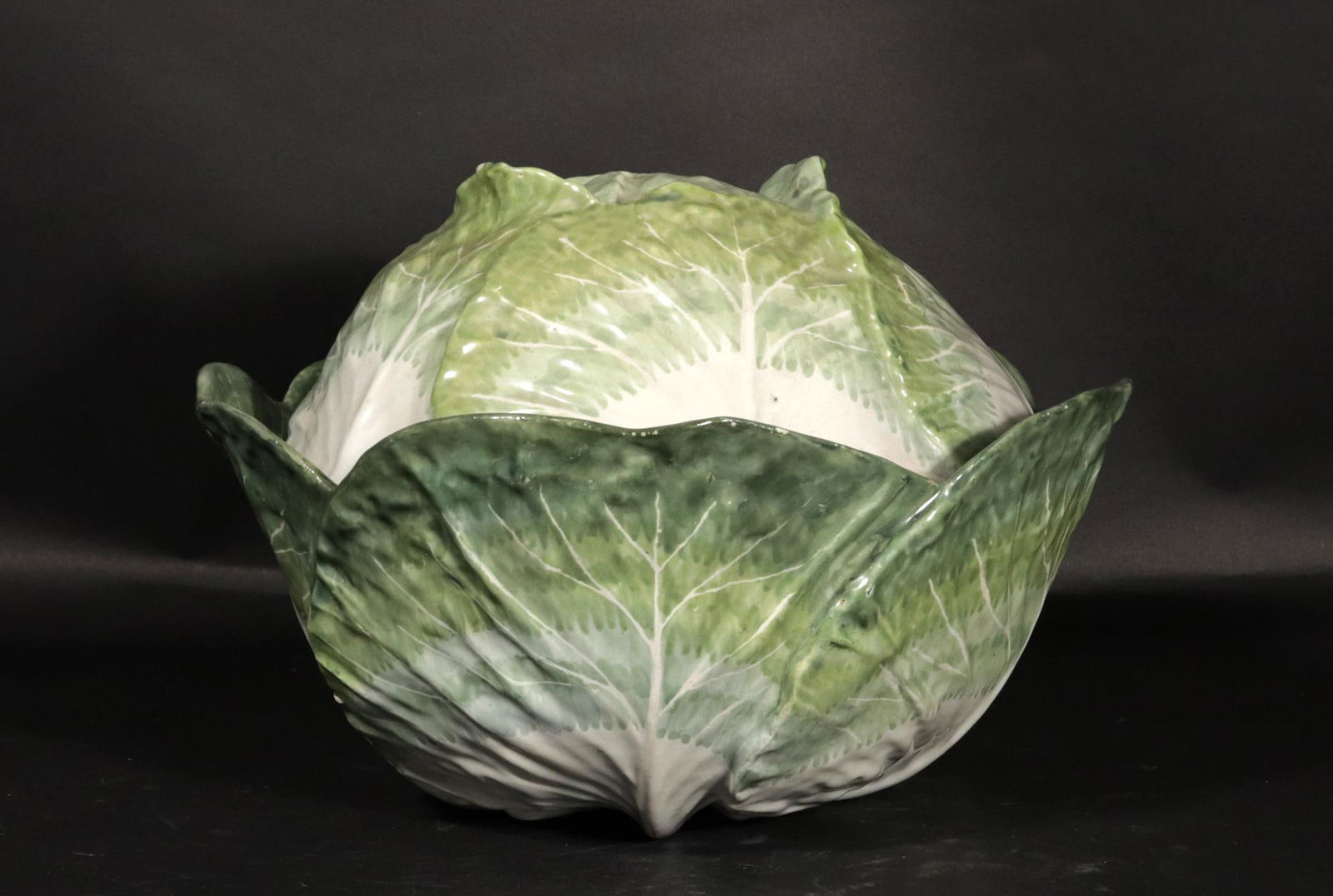 Mid 18th Century French Faience Tromp l'Oeil Strasbourg Factory Cabbage Tureen and Cover - 11