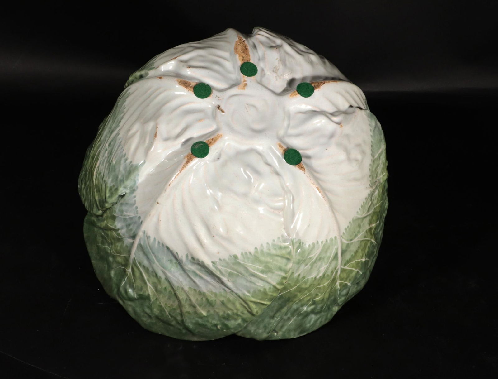 Mid 18th Century French Faience Tromp l'Oeil Strasbourg Factory Cabbage Tureen and Cover - 14