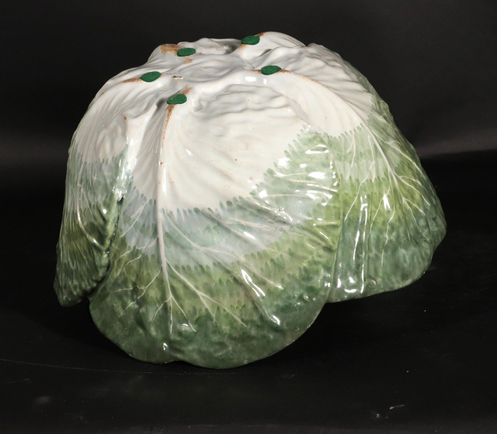 Mid 18th Century French Faience Tromp l'Oeil Strasbourg Factory Cabbage Tureen and Cover - 17