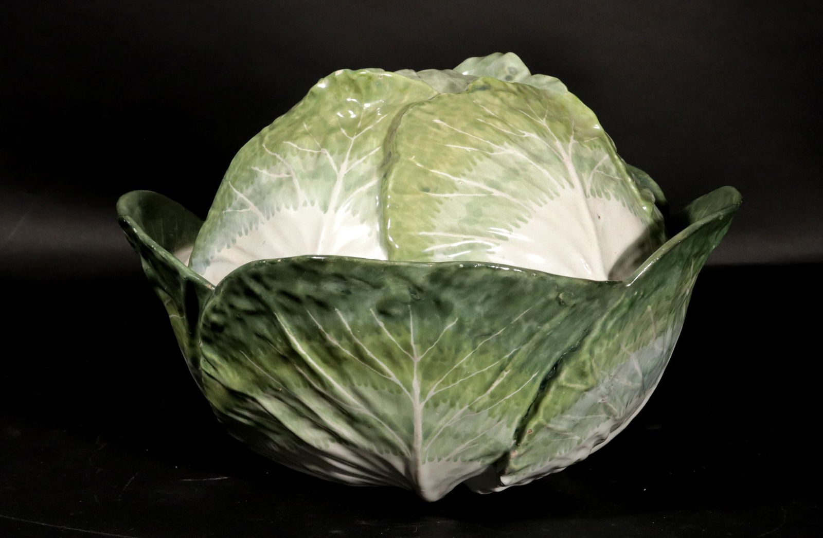 Mid 18th Century French Faience Tromp l'Oeil Strasbourg Factory Cabbage Tureen and Cover - 18