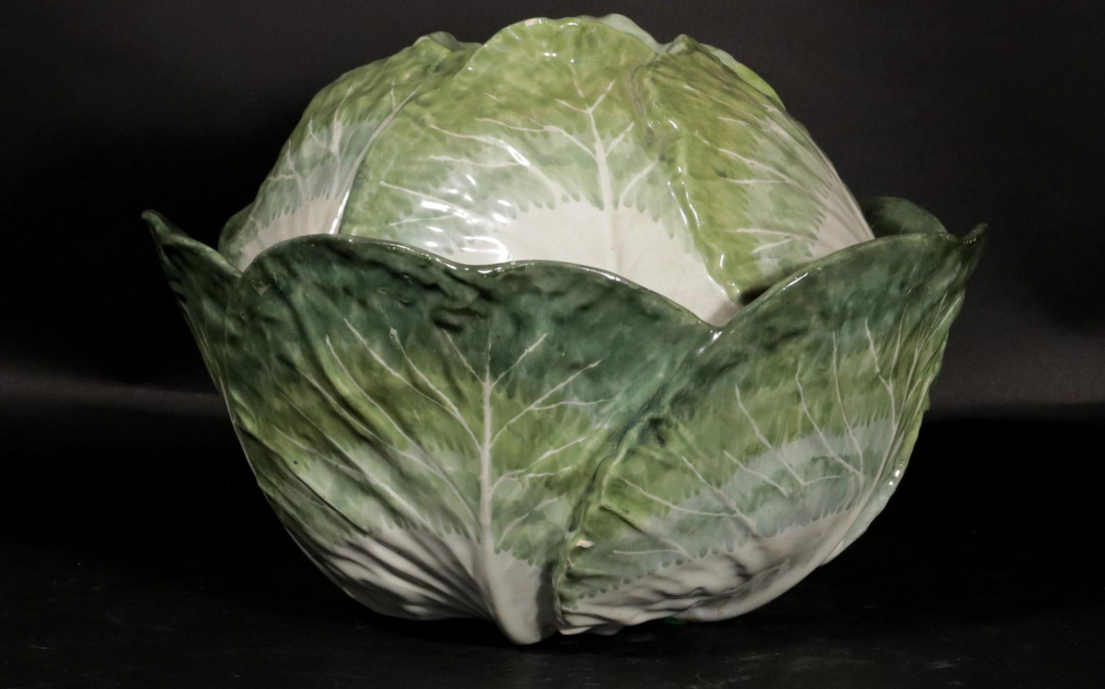 Mid 18th Century French Faience Tromp l'Oeil Strasbourg Factory Cabbage Tureen and Cover - 8