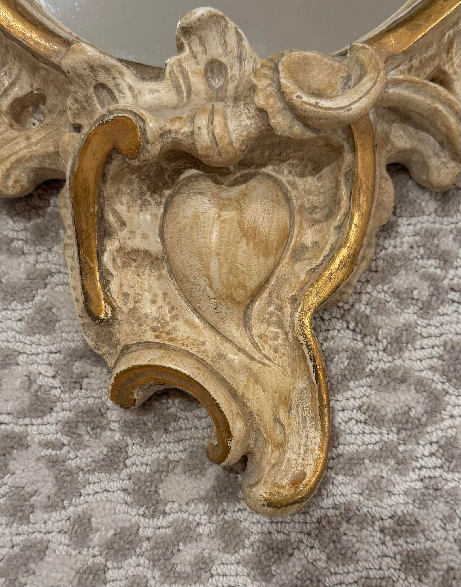 Semon Bache Plaster Rococo Mirror 1960s - 8