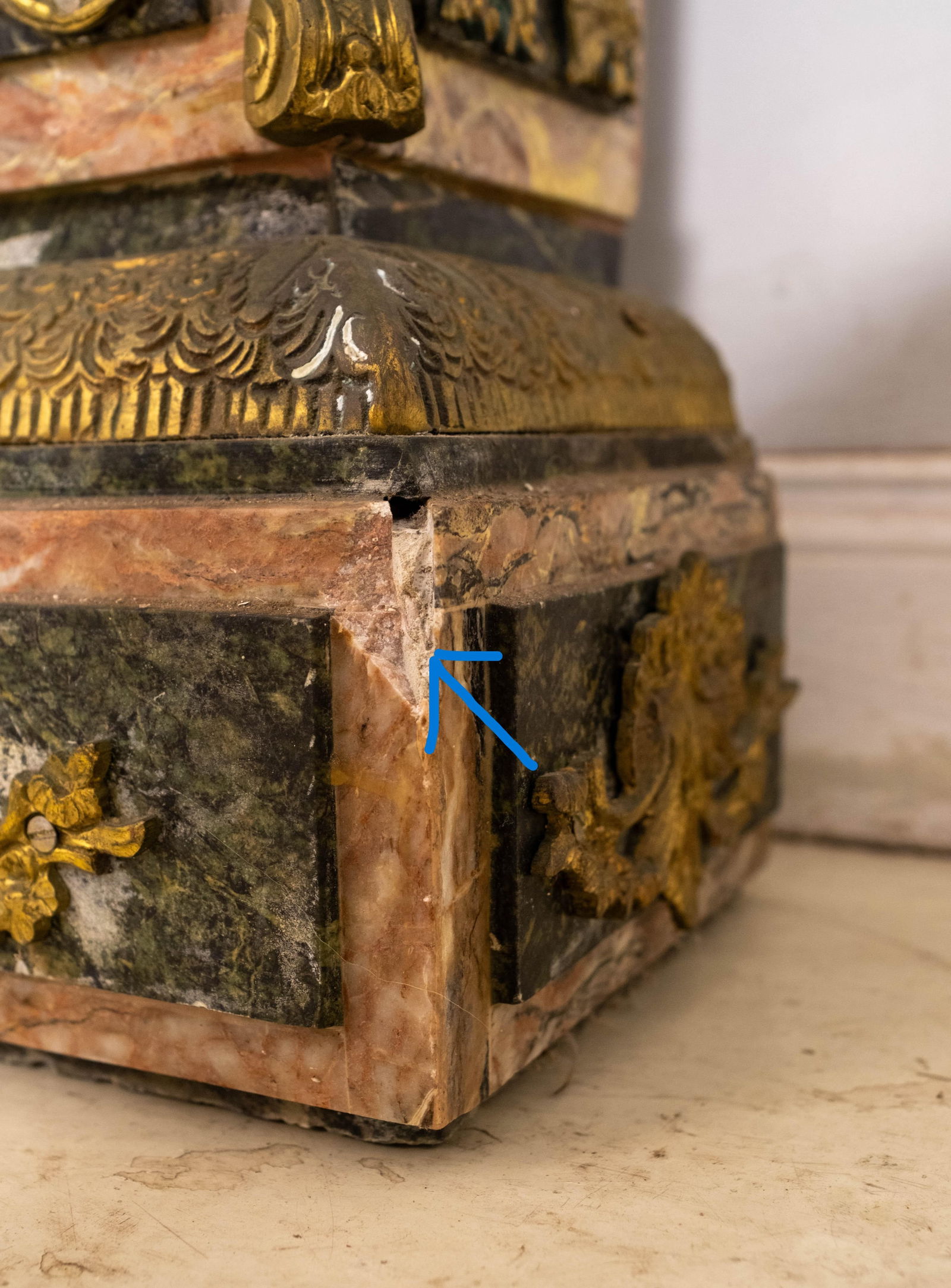 Pair Vintage Marble Pilaster Column Pedestals - 14