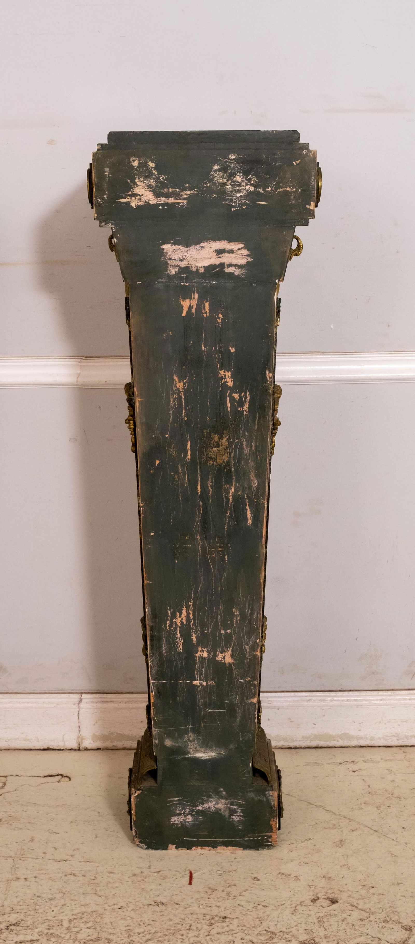 Pair Vintage Marble Pilaster Column Pedestals - 18