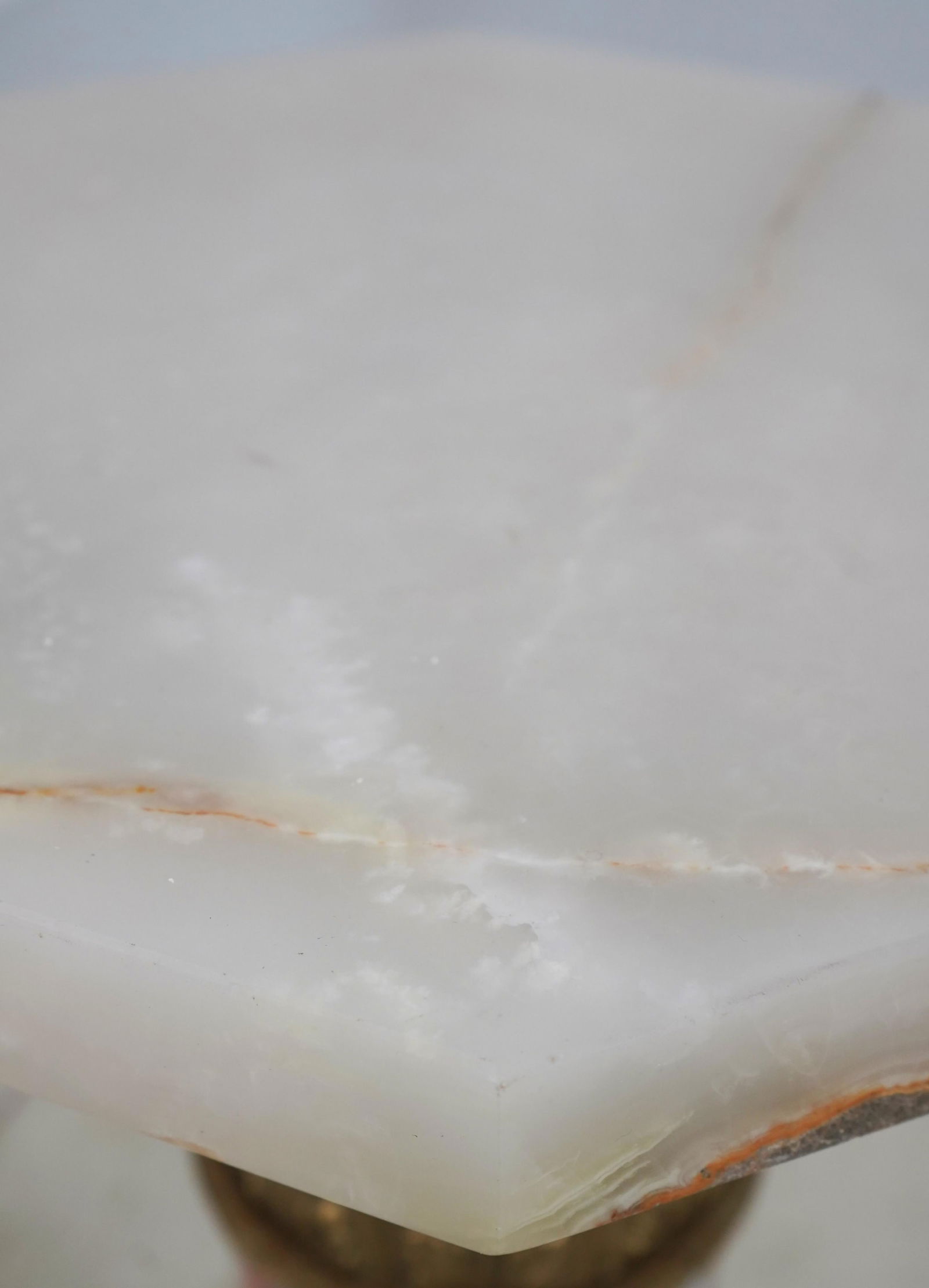 French Empire Onyx Marble Bronze Trim Pedestal - 4