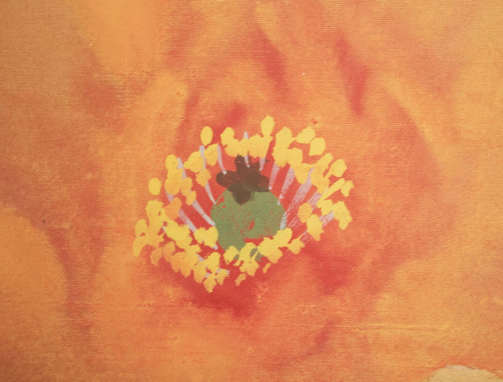 1950-1960s ShÅwa Era Japanese Painted Silk Byobu Screen "Peonies" - 7