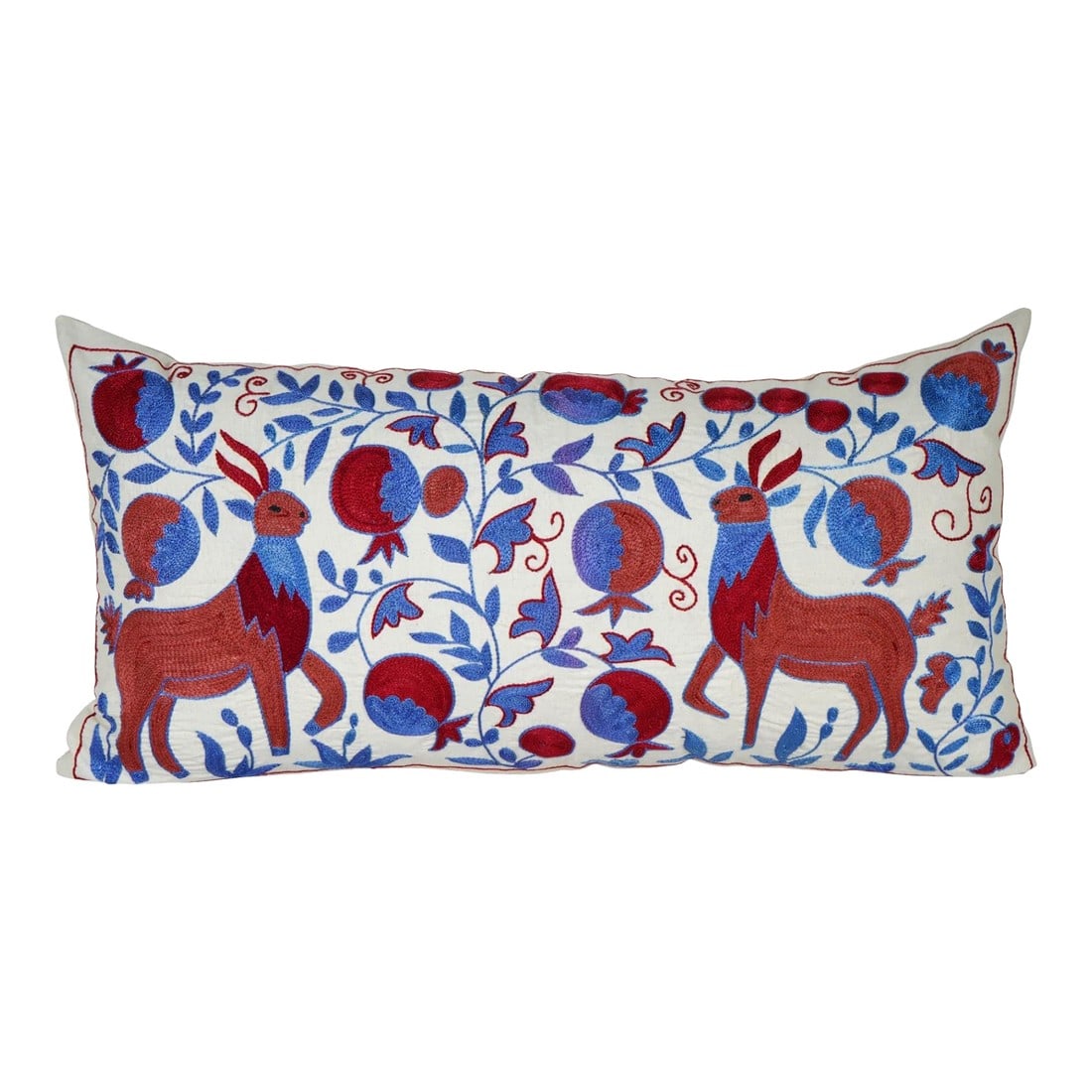 Suzani Lumbar Pillow Cover: Uzbek Suzani Pillow Cover Elevate your home decor with our Turkish Suzani Pillow Cover, featuring exquisite vintage Uzbek fabric that celebrates the allure of handmade craftsmanship. Each piece is a