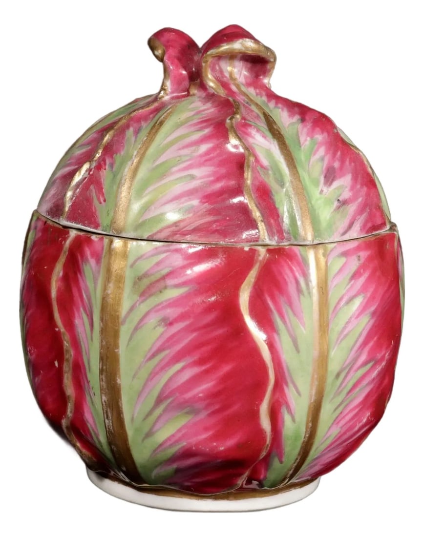 German Porcelain Cabbage Tureen and Cover, Marcolini Meissen: Trompe L'oeil Treasure: Marcolini Meissen Porcelain Cabbage Tureen (Late 18th Century) Maker: Meissen (Marcolini Period) | Origin: Germany | Date: Late 18th Century (c. 1774–1814) This