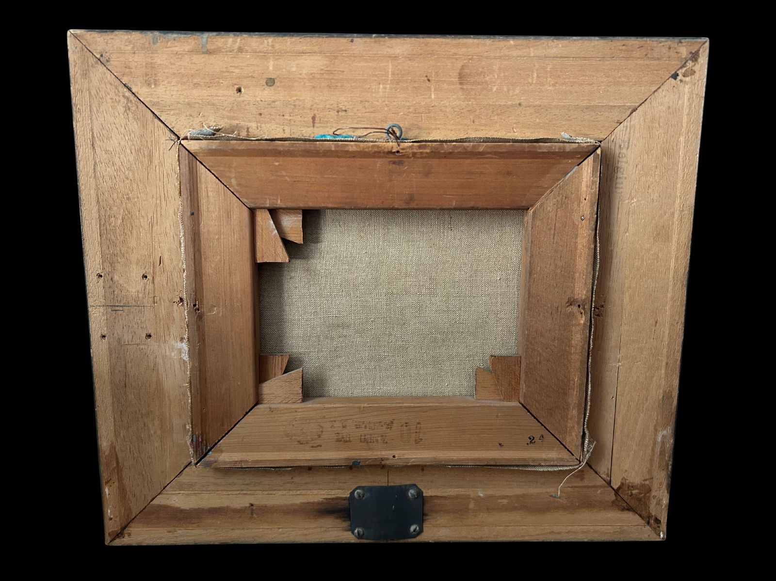 1959 Max H. Weiss Original Still Life Oil Painting – Fruit & Copper Teapot in Ornate Gold - 12