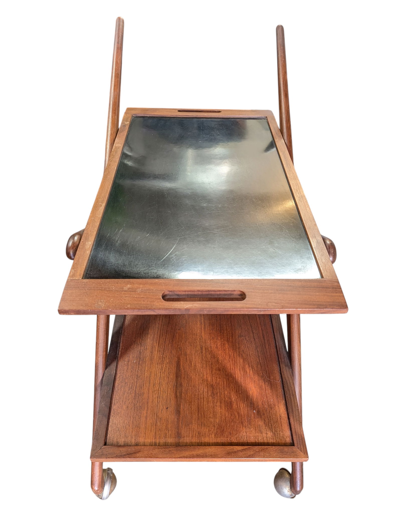 1960s Danish Rolling Reversible Tea Cart by Grete Jalk - 5