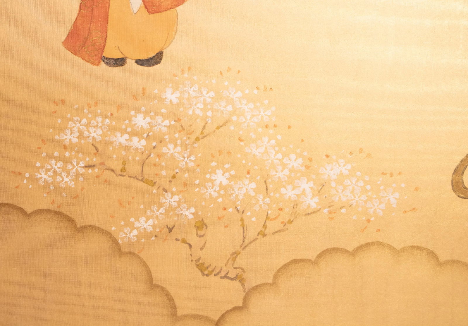 1970-1980s ShÅwa Era Japanese Silk Byobu Screen "The Tale of Genji" - 5