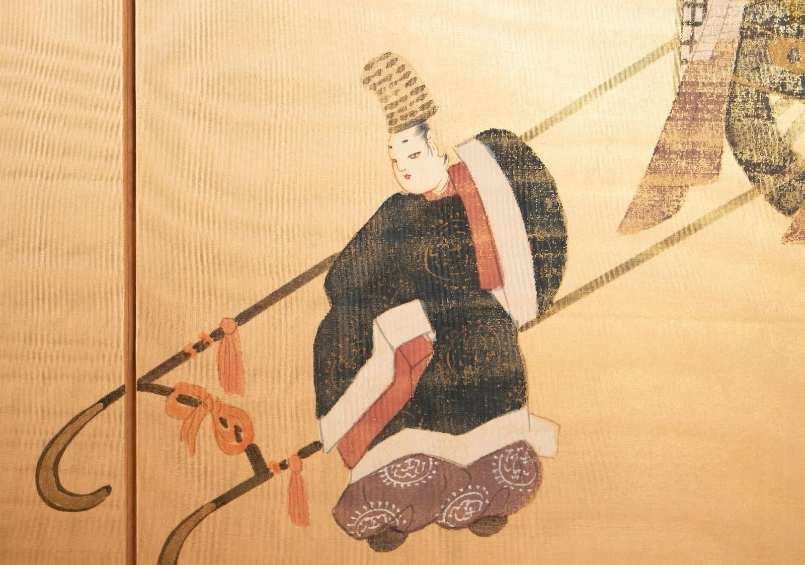 1970-1980s ShÅwa Era Japanese Silk Byobu Screen "The Tale of Genji" - 7