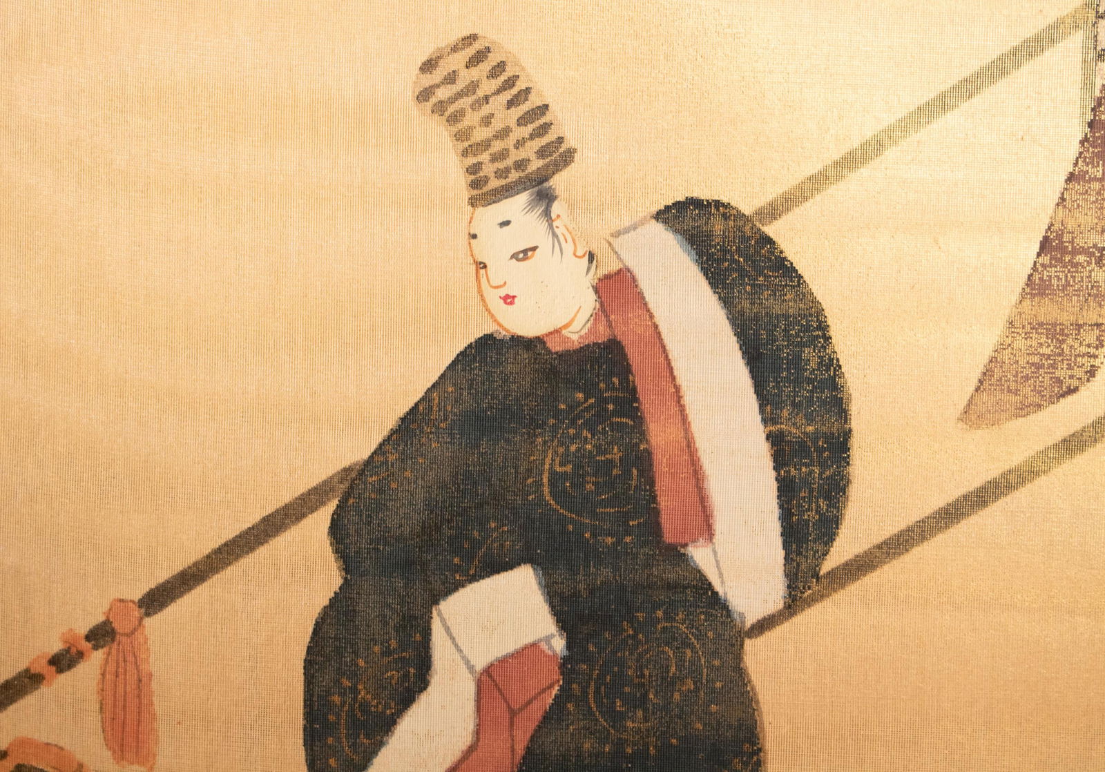 1970-1980s ShÅwa Era Japanese Silk Byobu Screen "The Tale of Genji" - 8