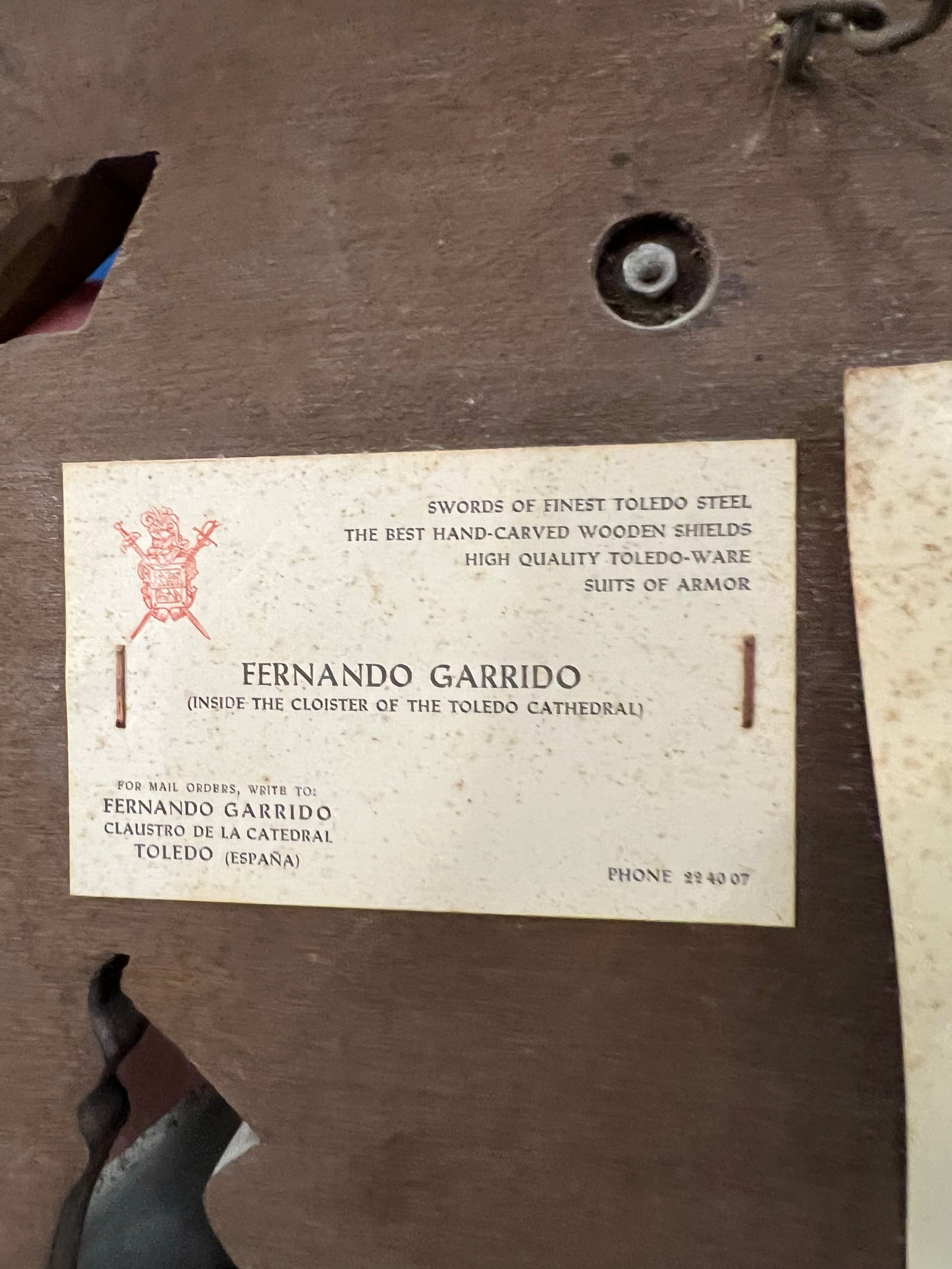 Vintage Carved Wood Coat of Arms of the Holy Roman Empire With Swords - 12