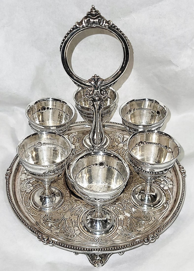 19c Silver Plate Egg Server - 2