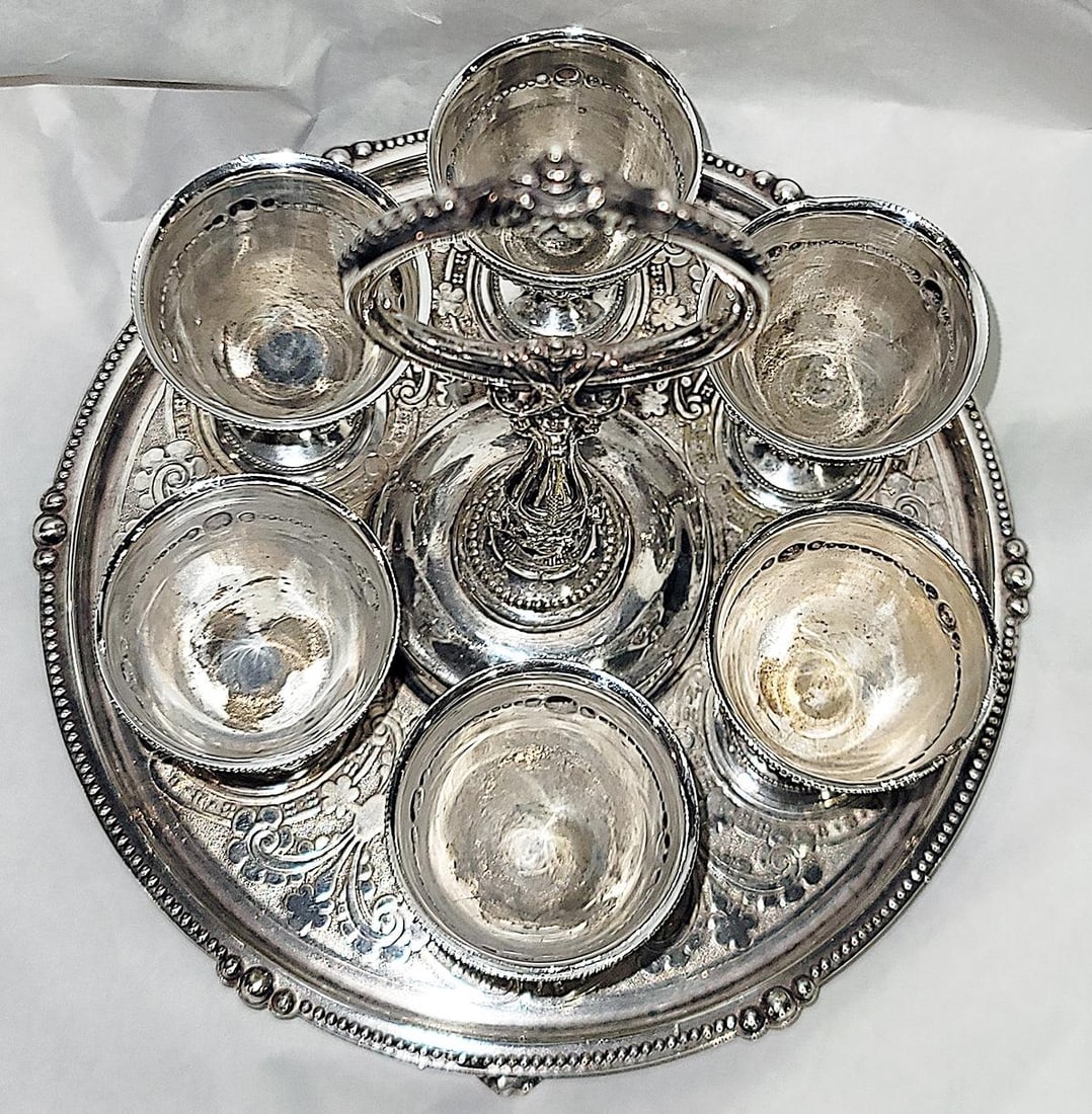 19c Silver Plate Egg Server - 3