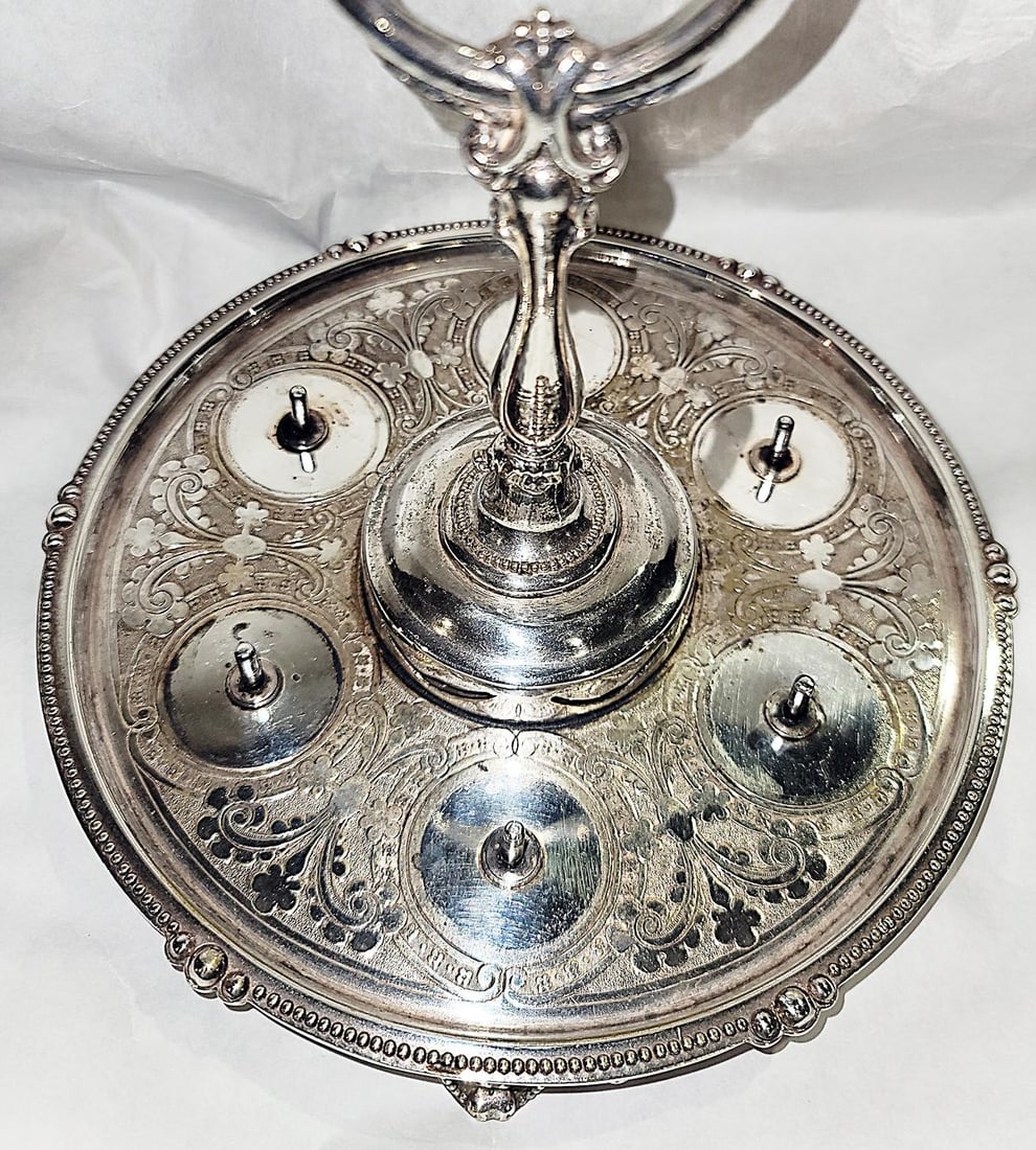 19c Silver Plate Egg Server - 7