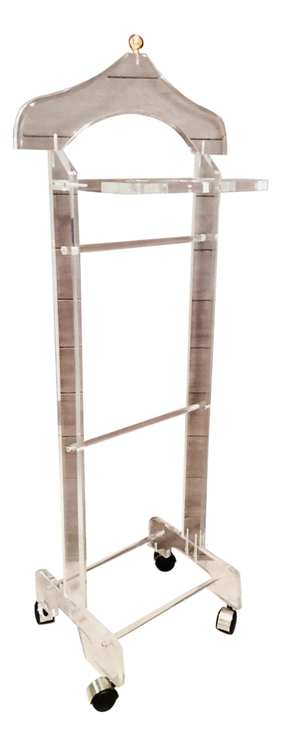 Mid 20th Century Modern Lucite Valet Stand Dressboy with Wheels (1 of 18)
