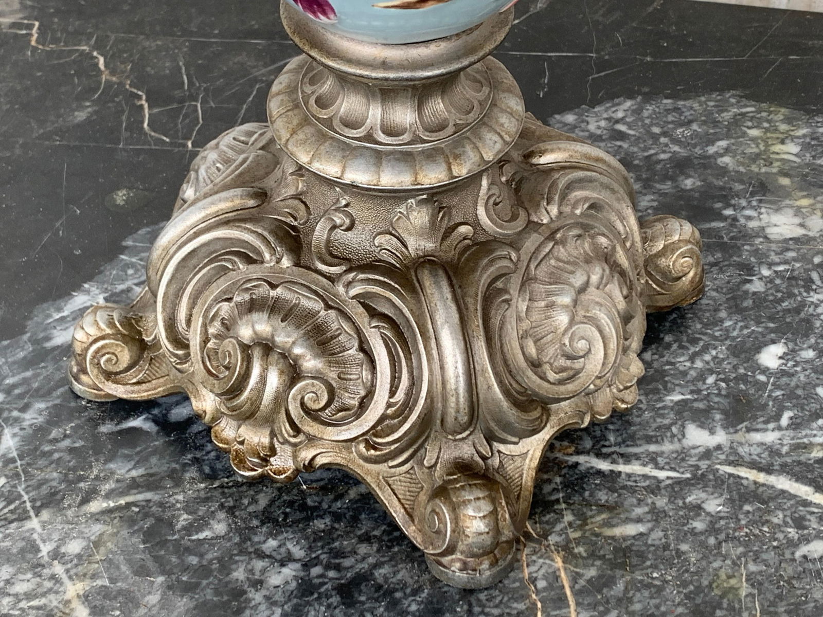 19th Century French Hand Painted Faience Ewer Vase - 10