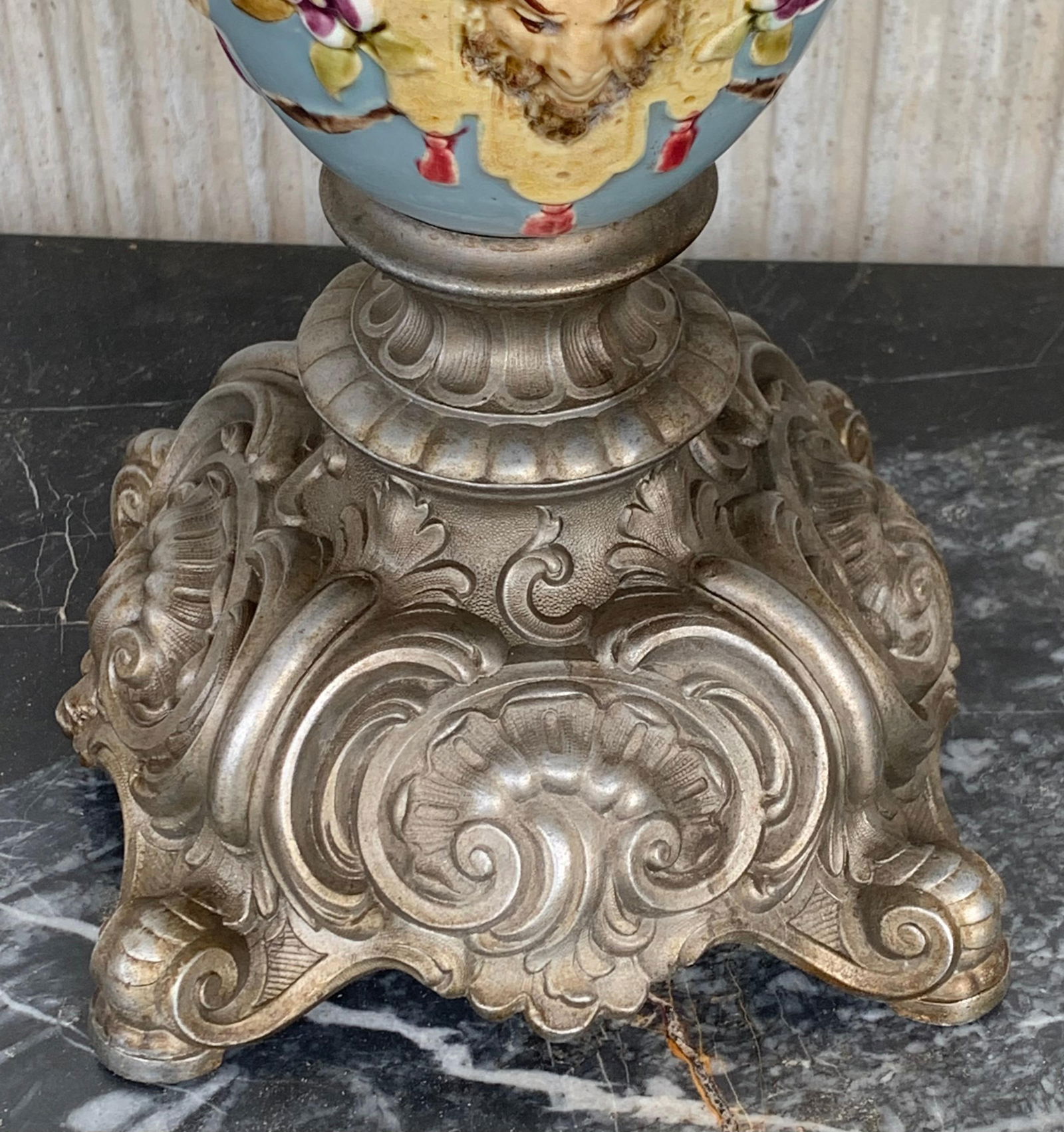 19th Century French Hand Painted Faience Ewer Vase - 14