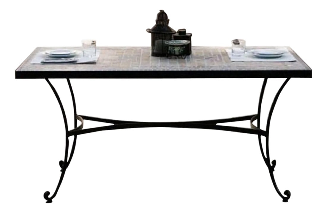 Patio, Garden, Kitchen or Dining Room Table in Wrought Iron. Indoor & Outdoor (1 of 6)