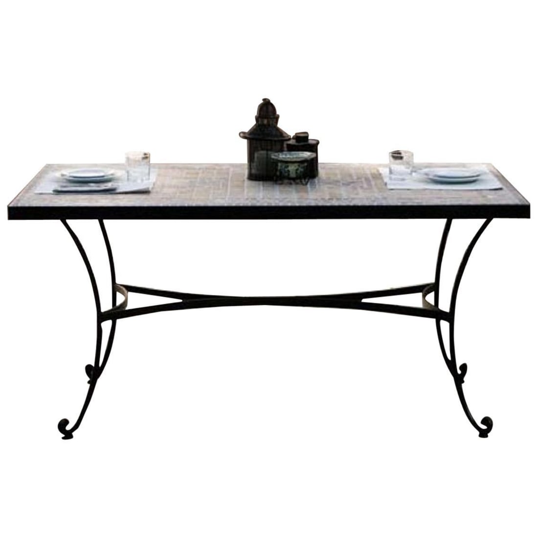 Patio, Garden, Kitchen or Dining Room Table in Wrought Iron. Indoor & Outdoor - 2
