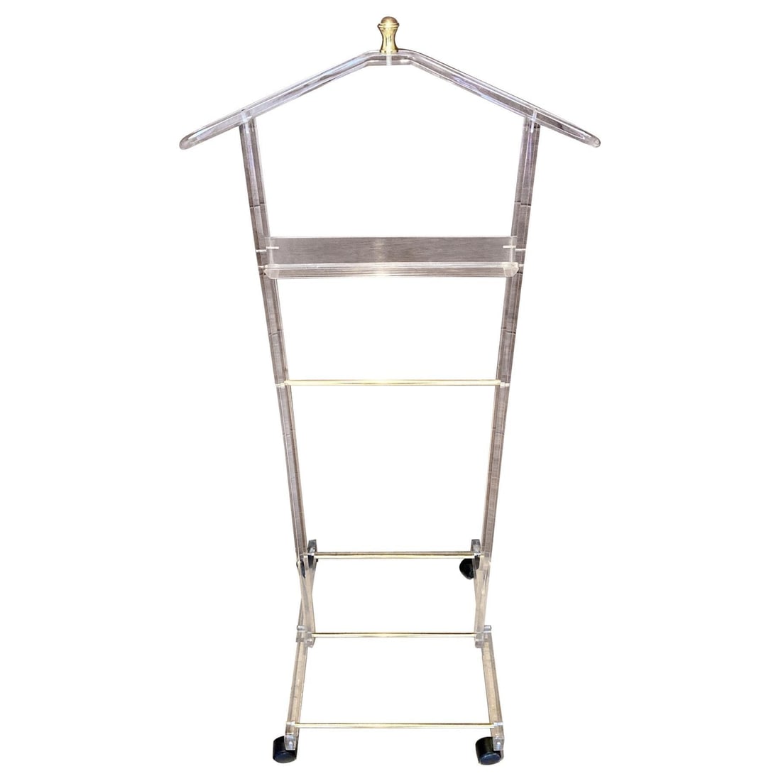 Mid 20th Century Modern Lucite Valet Stand with Wheels - 5