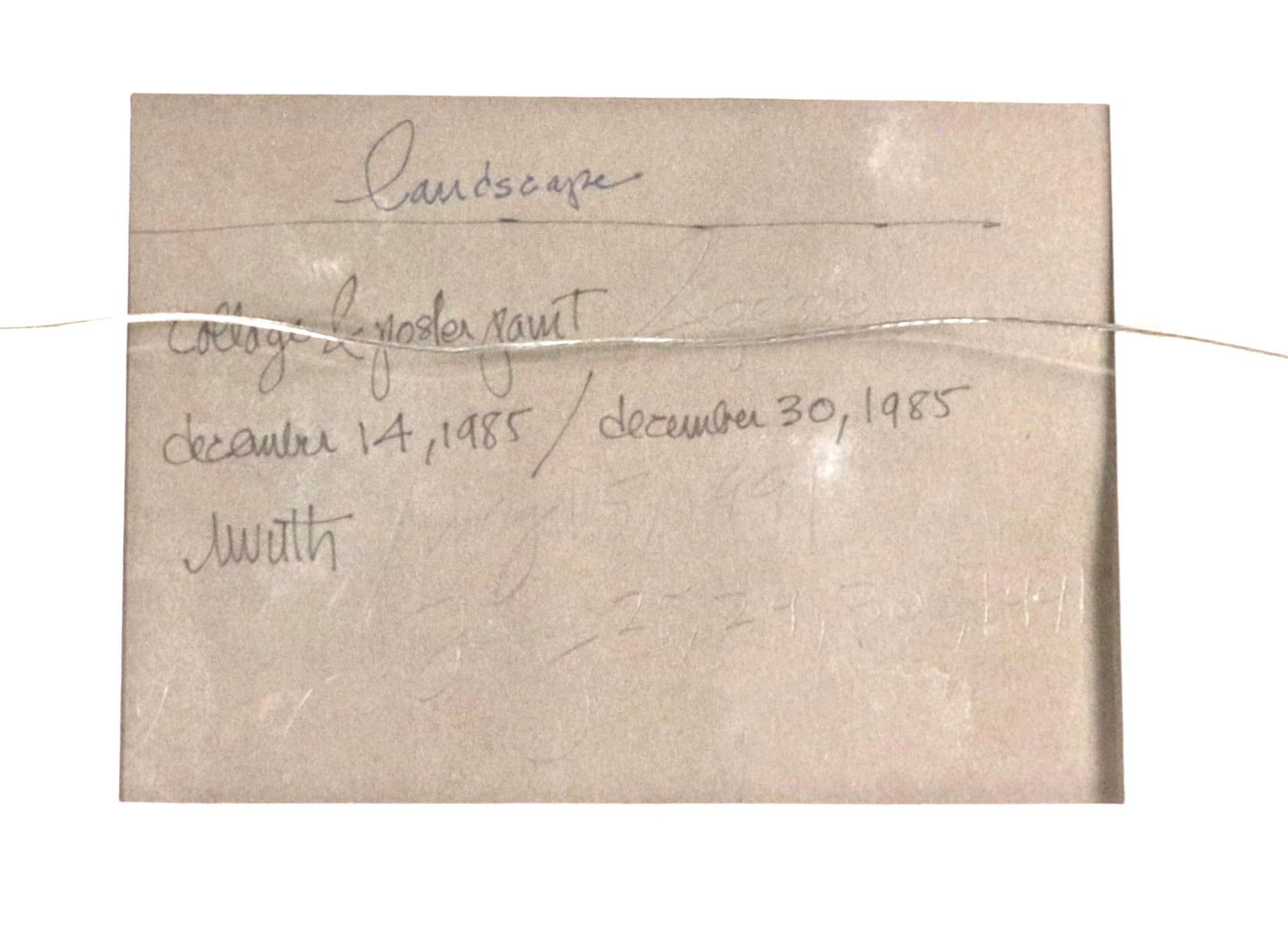 Robert J. Wirth Collage Painting, Titled "Landscape" - 4