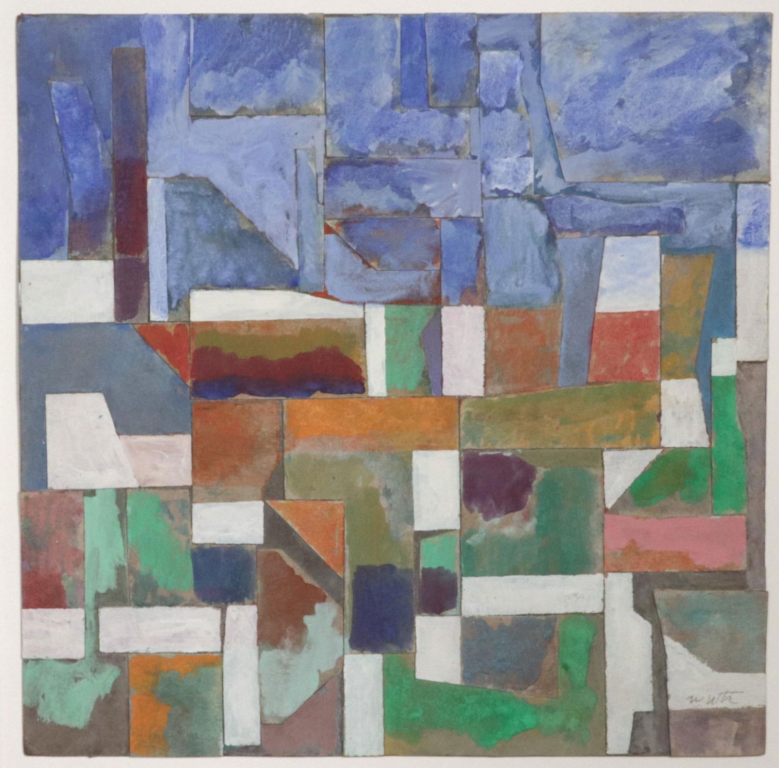 Robert J. Wirth Collage Painting, Titled "Landscape" - 5