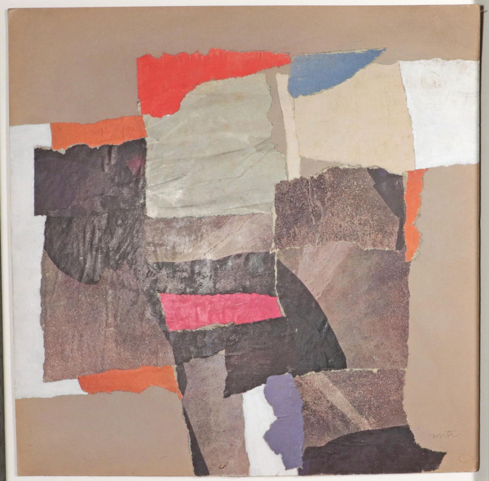 Robert J. Wirth Collage Painting, Titled "Collage" - 5