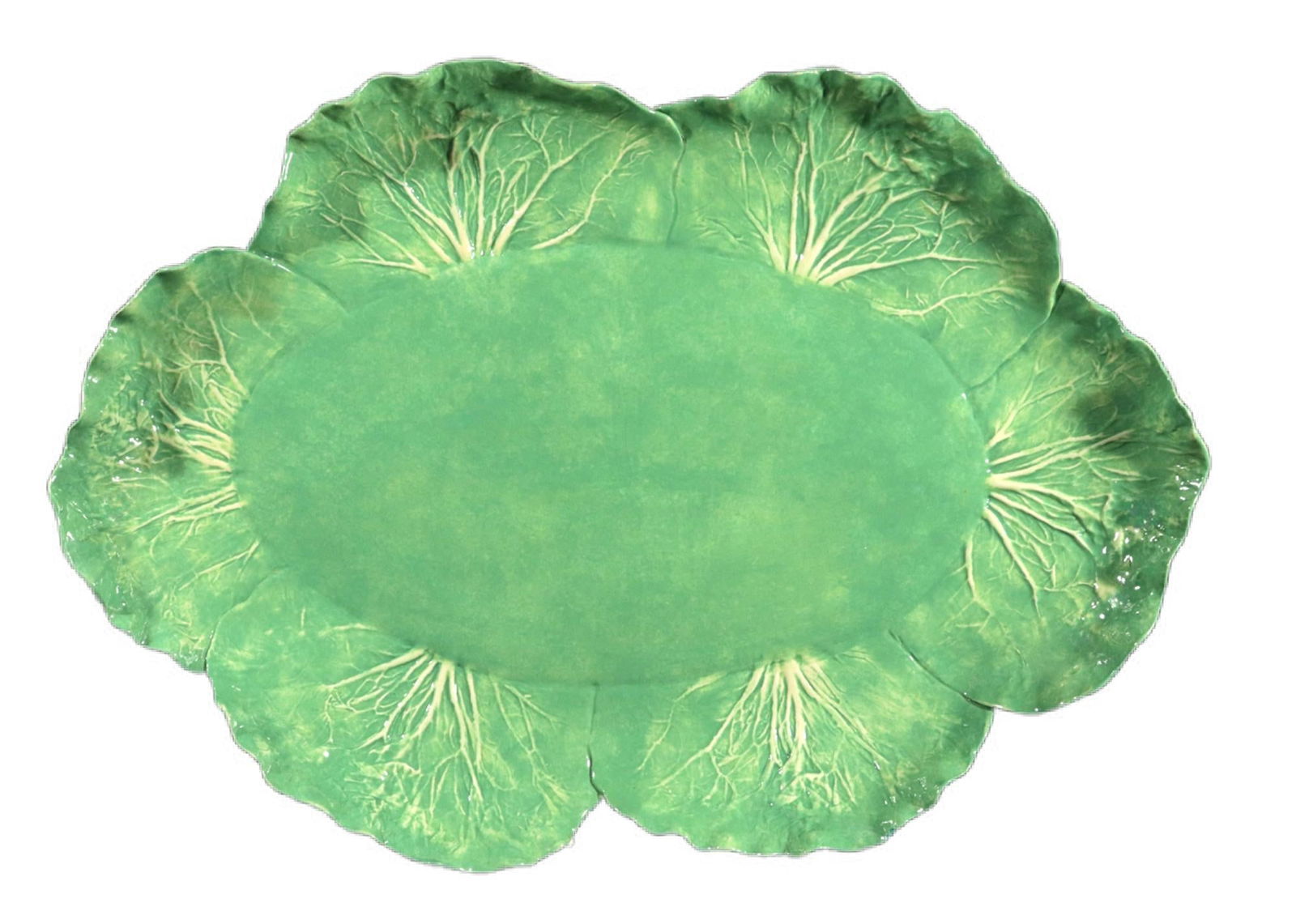 Late 20th Century Dodie Thayer Trompe l'Oeil Lettuce Ware Platter - 14