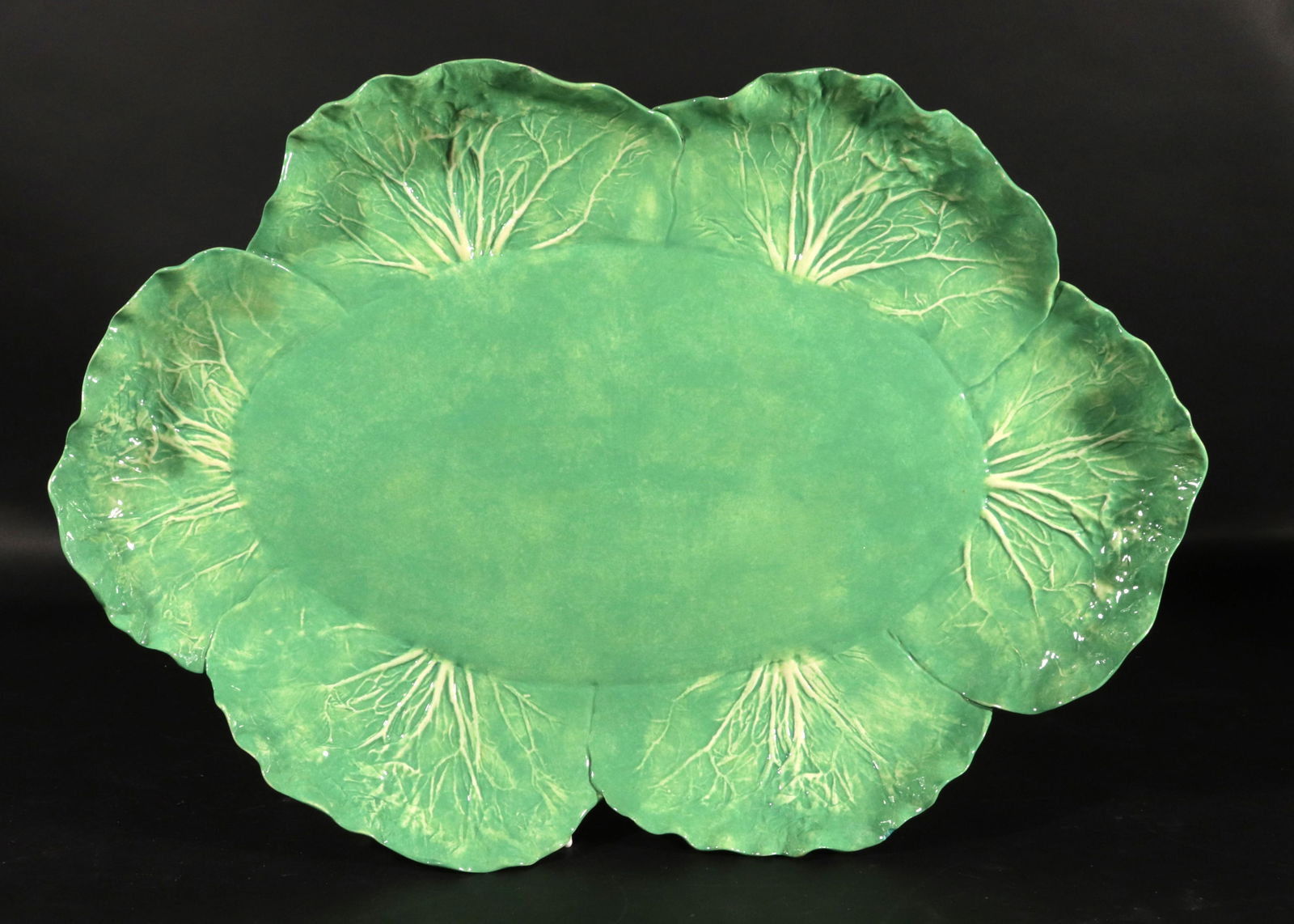 Late 20th Century Dodie Thayer Trompe l'Oeil Lettuce Ware Platter - 15