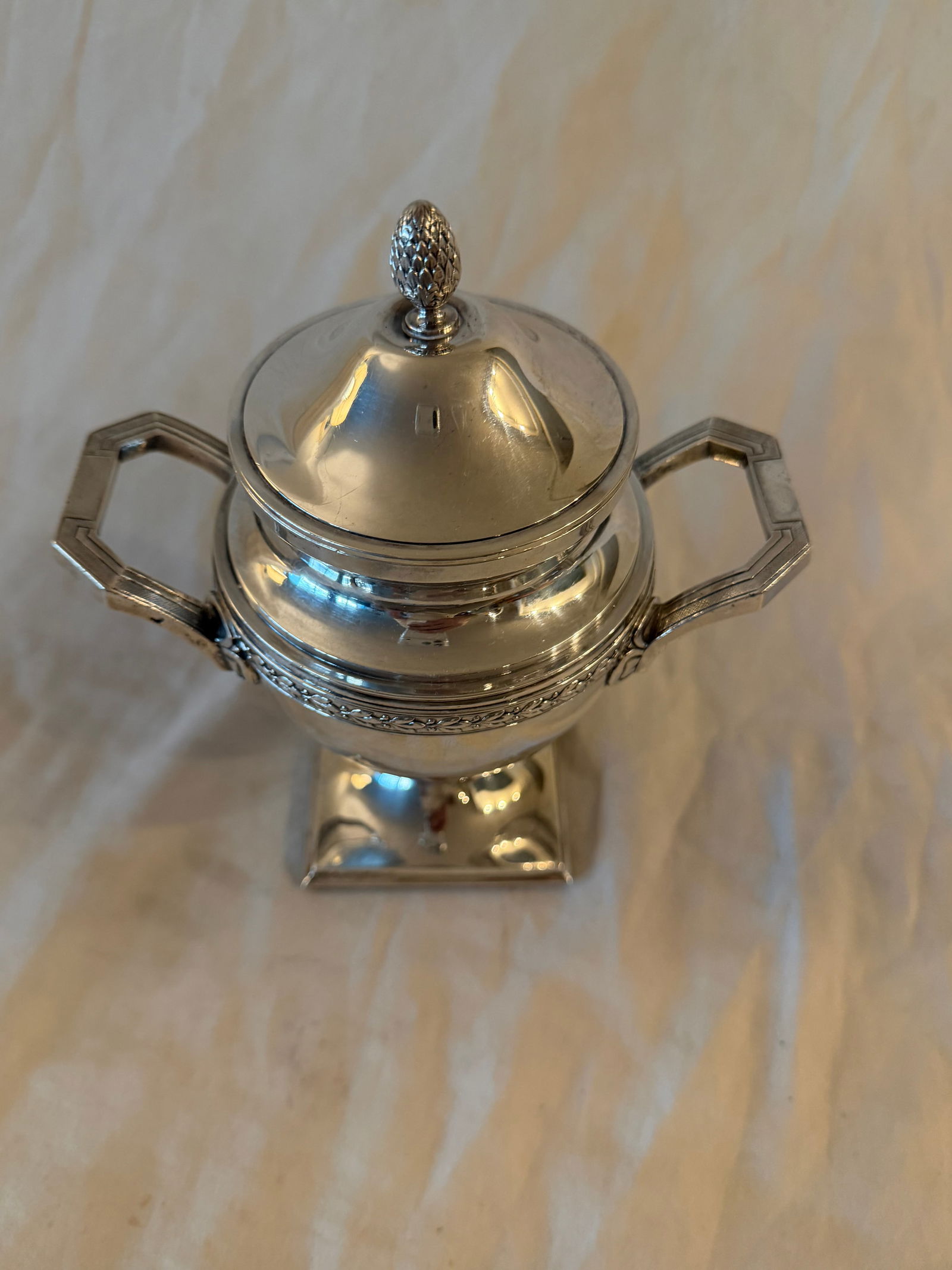 Late 19th Century French Sterling Silver Coffee/Tea Pot & Sugar Bowl – 2 Pieces - 14