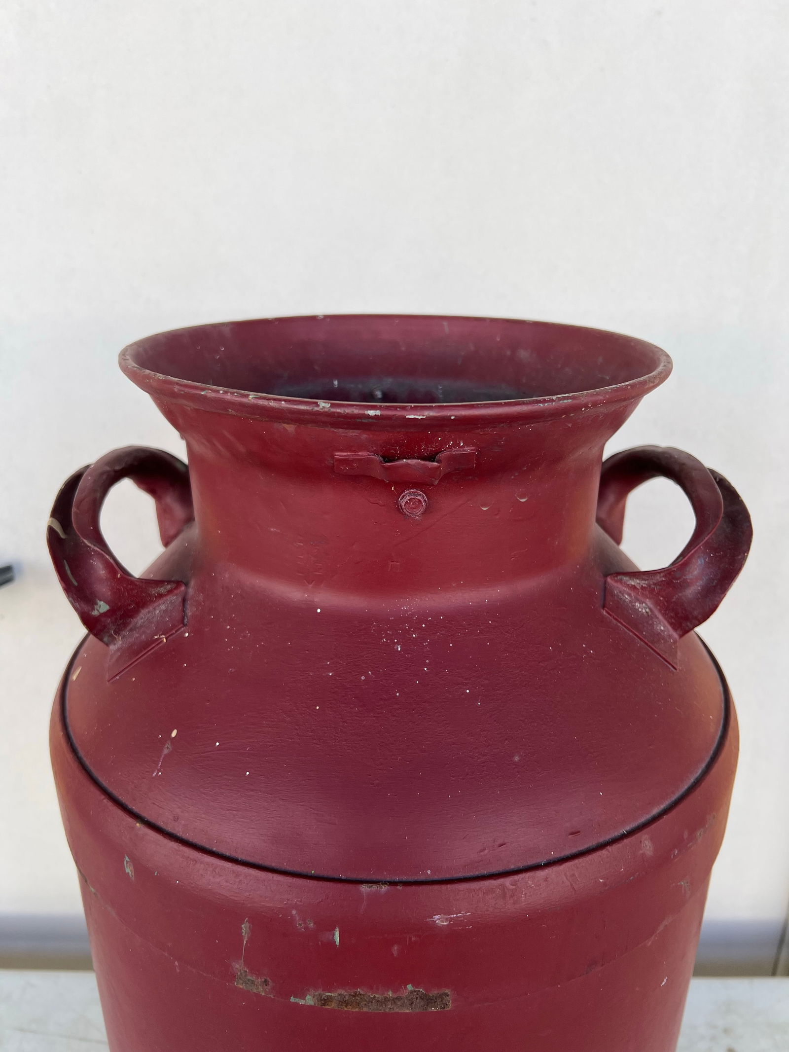 Vintage Red Farmhouse Style Milk Can Umbrella Stand - 2