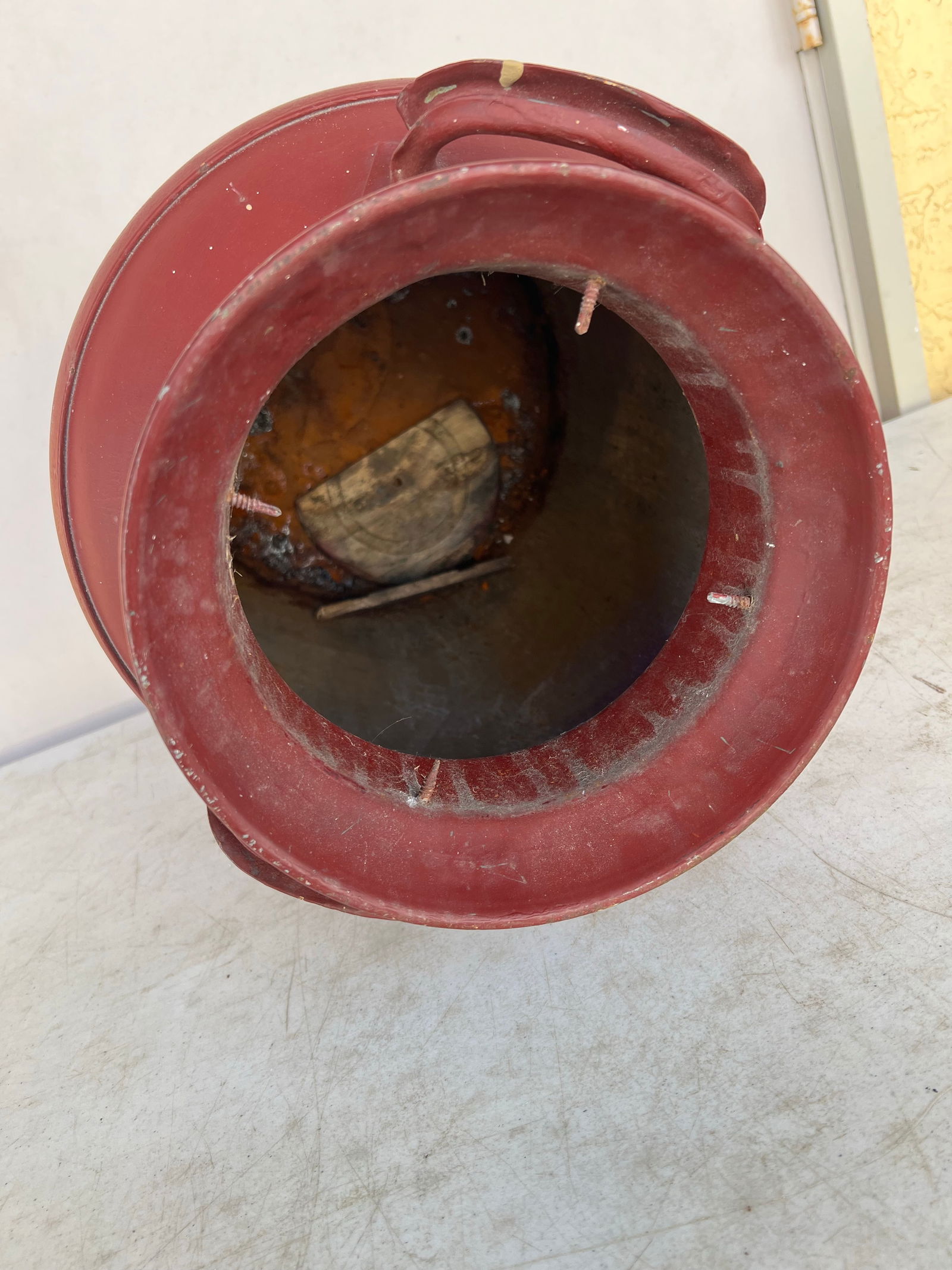 Vintage Red Farmhouse Style Milk Can Umbrella Stand - 3