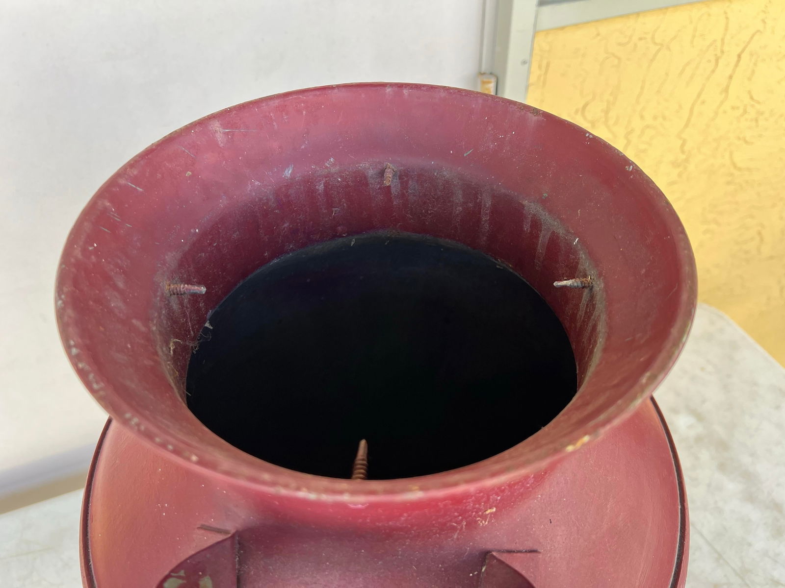 Vintage Red Farmhouse Style Milk Can Umbrella Stand - 5