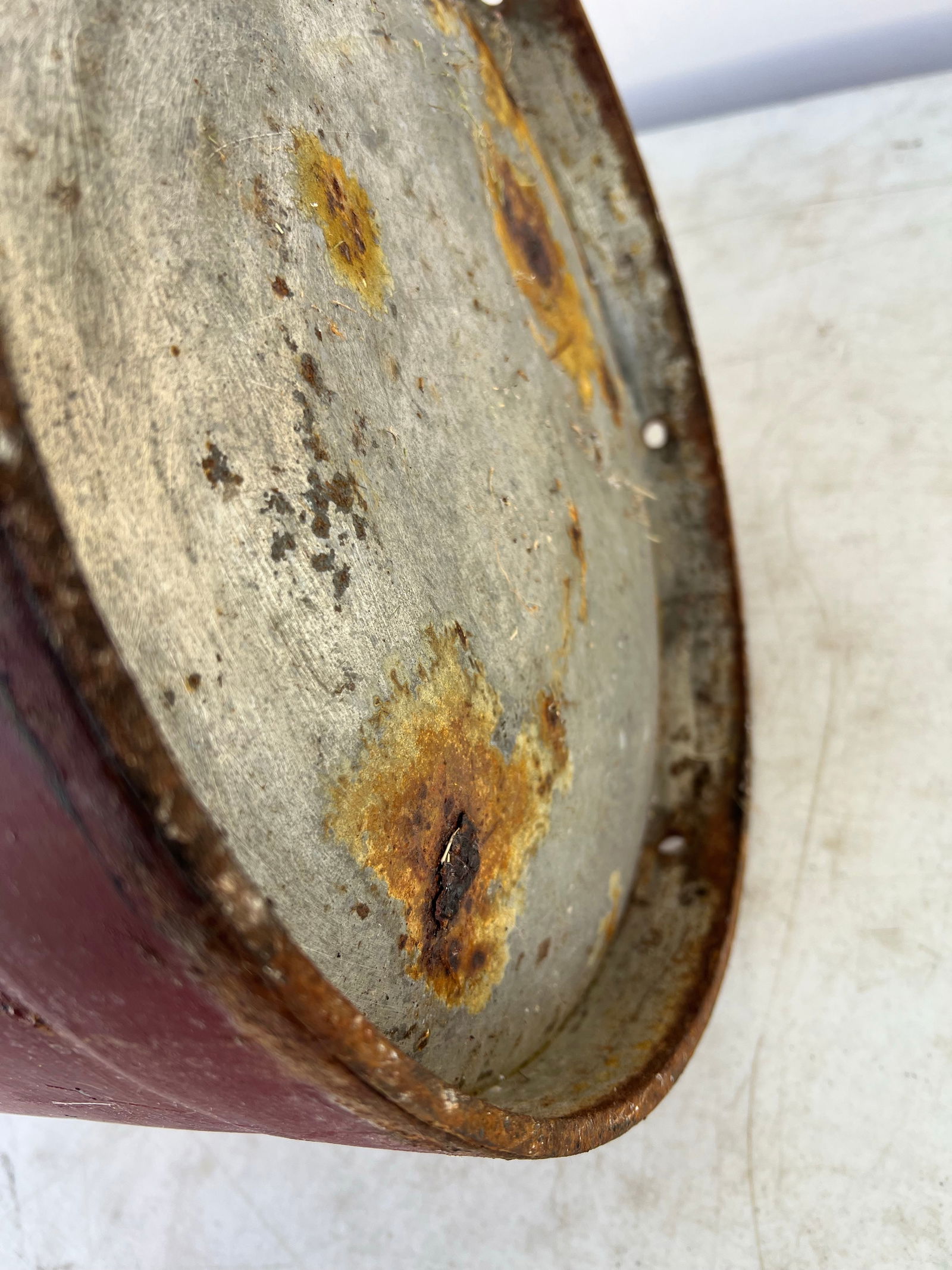 Vintage Red Farmhouse Style Milk Can Umbrella Stand - 6