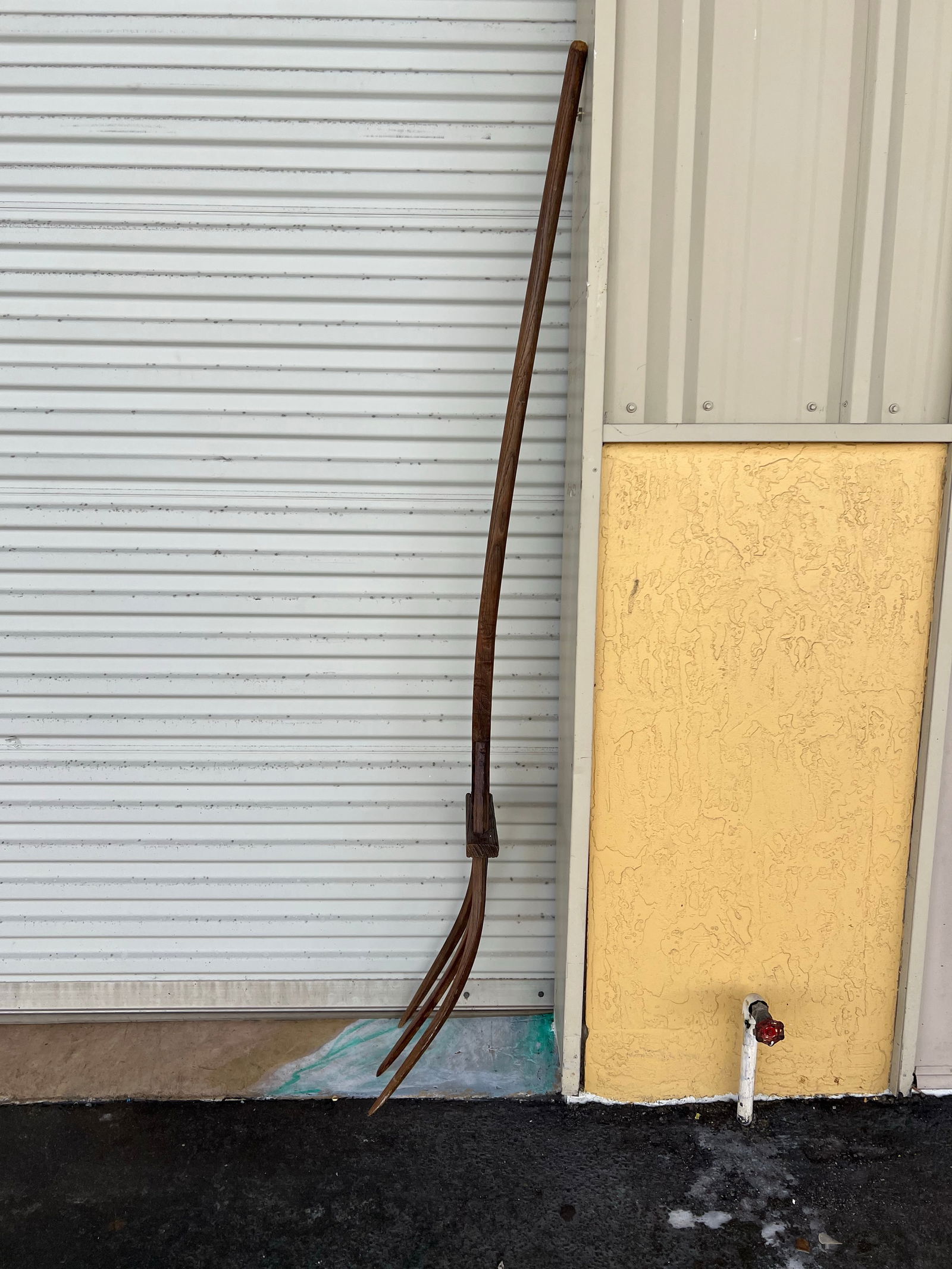 Large 19th Century Farmhouse Wooden Pitch Fork - 3