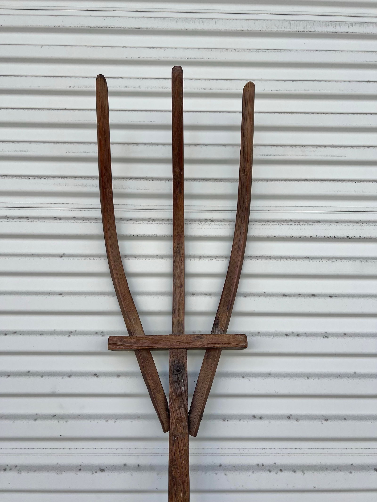 Large 19th Century Farmhouse Wooden Pitch Fork - 7