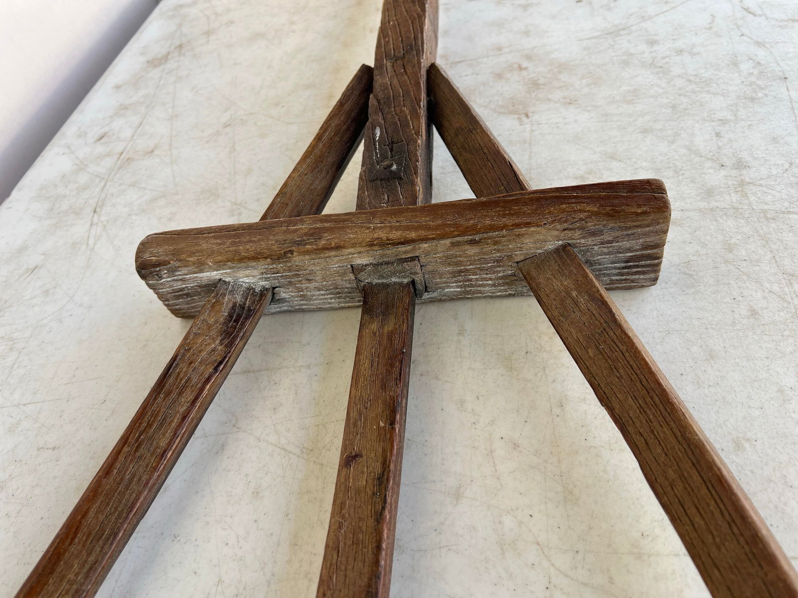 Large 19th Century Farmhouse Wooden Pitch Fork - 8