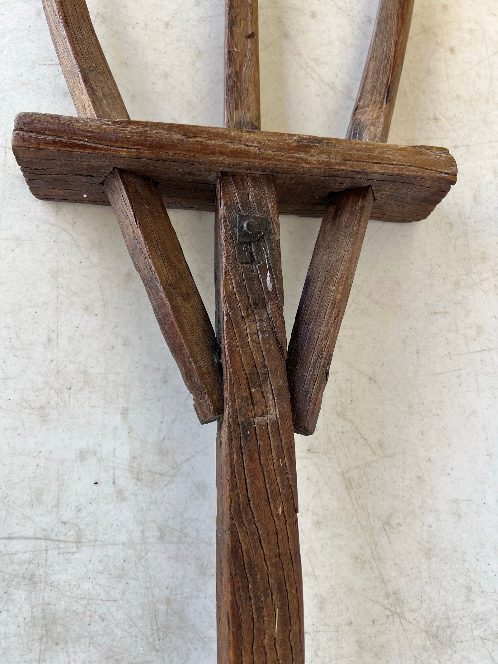 Large 19th Century Farmhouse Wooden Pitch Fork - 9