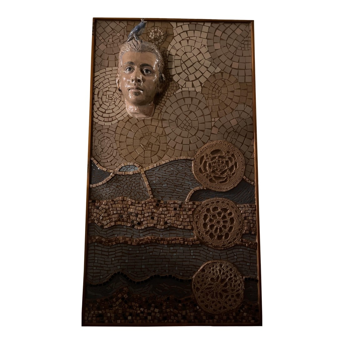 Late 20th Century Cypriot Folk Art Multicolor Mosaic Wall Panel (1 of 7)