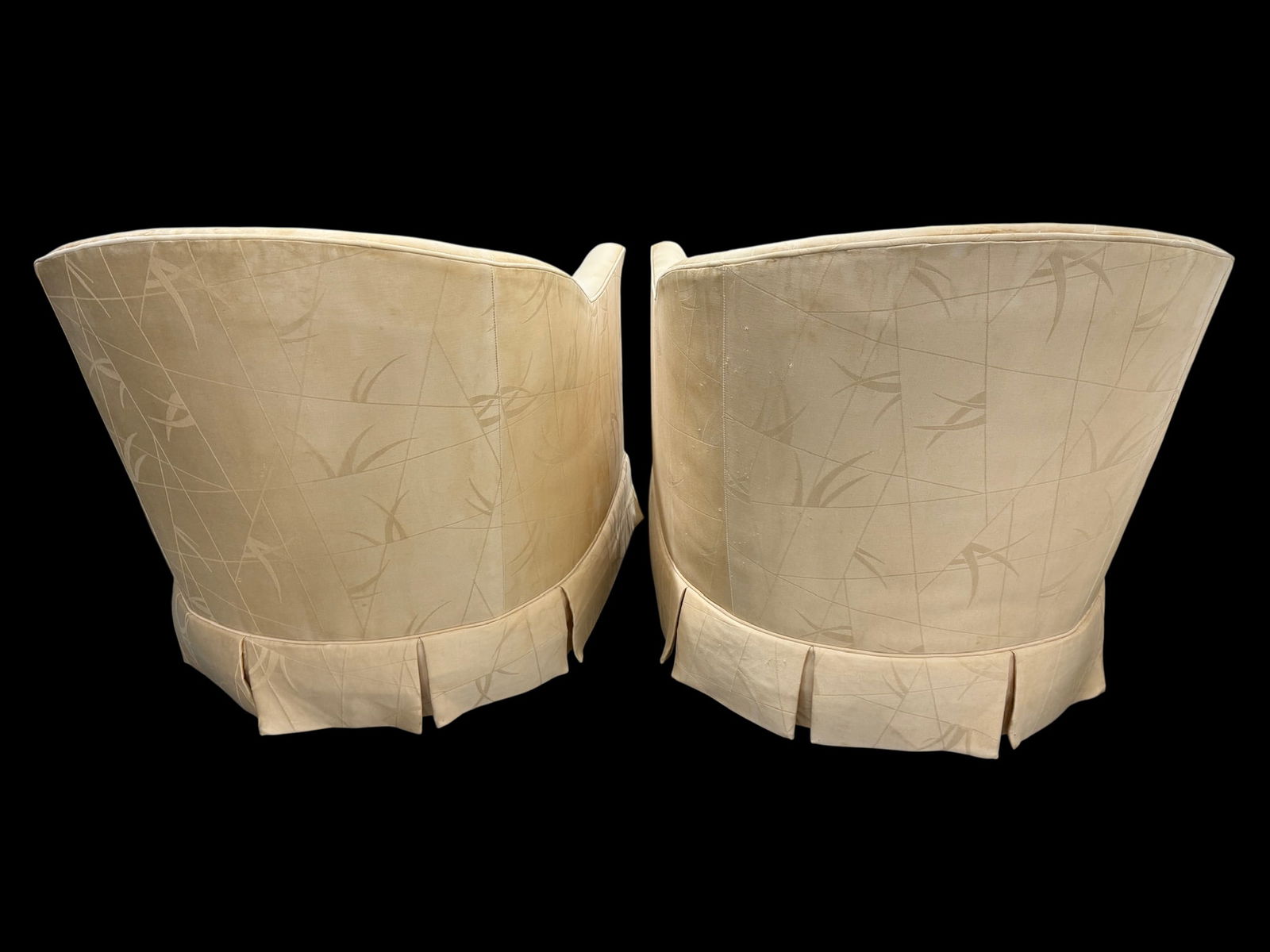 1950s Baker Furniture Co. Barrel Chairs on Caster Wheels - A Pair - 6