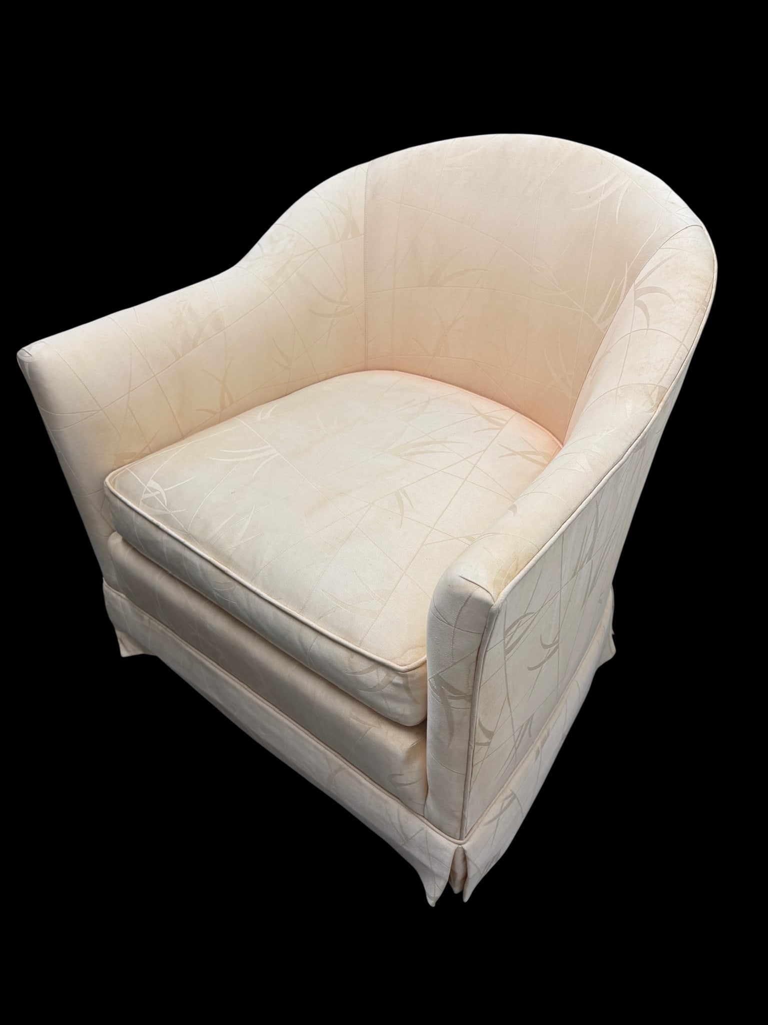 1950s Baker Furniture Co. Barrel Chairs on Caster Wheels - A Pair - 7