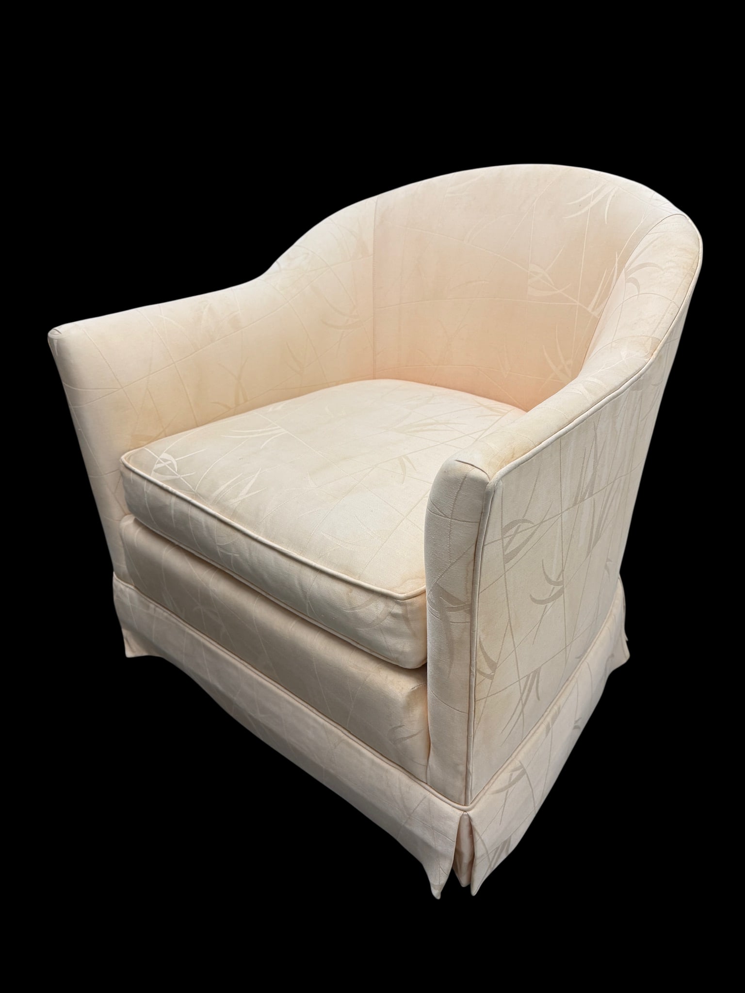 1950s Baker Furniture Co. Barrel Chairs on Caster Wheels - A Pair - 8