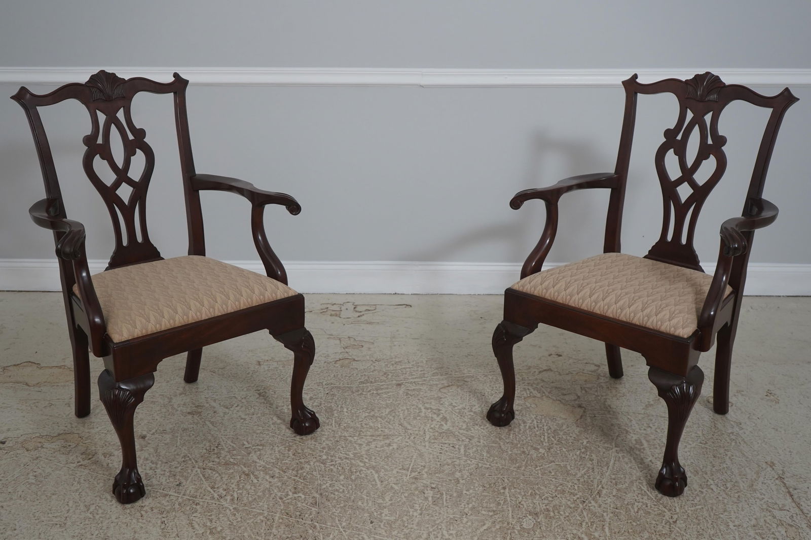 Stickley Clawfoot Mahogany Dining Room Table & Chairs Set - 10